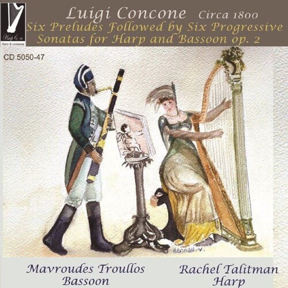 Concone Luigi: Six Preludes Followed By Six Progressive Sonatas For Harp And Bassoon, Op.2